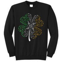 Music Note Shamrock -Music Lover St Patrick's Day Irish Flag Sweatshirt