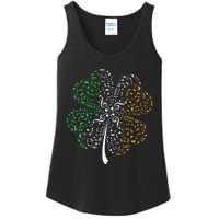 Music Note Shamrock -Music Lover St Patrick's Day Irish Flag Ladies Essential Tank