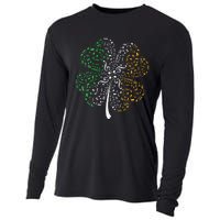 Music Note Shamrock -Music Lover St Patrick's Day Irish Flag Cooling Performance Long Sleeve Crew