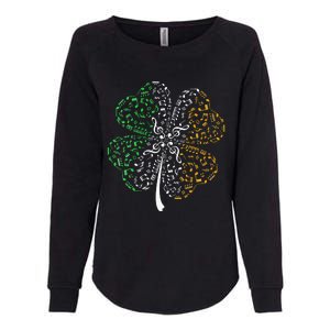 Music Note Shamrock -Music Lover St Patrick's Day Irish Flag Womens California Wash Sweatshirt