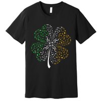 Music Note Shamrock -Music Lover St Patrick's Day Irish Flag Premium T-Shirt