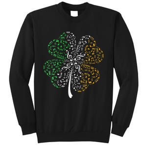 Music Note Shamrock -Music Lover St Patrick's Day Irish Flag Tall Sweatshirt