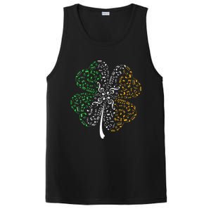 Music Note Shamrock -Music Lover St Patrick's Day Irish Flag PosiCharge Competitor Tank