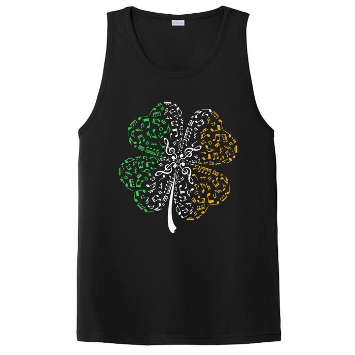 Music Note Shamrock -Music Lover St Patrick's Day Irish Flag PosiCharge Competitor Tank