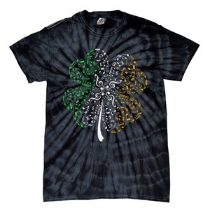 Music Note Shamrock -Music Lover St Patrick's Day Irish Flag Tie-Dye T-Shirt