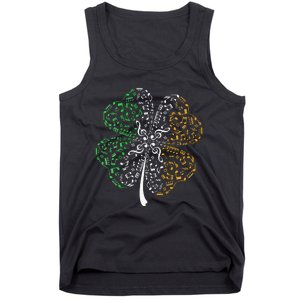 Music Note Shamrock -Music Lover St Patrick's Day Irish Flag Tank Top