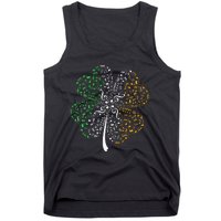 Music Note Shamrock -Music Lover St Patrick's Day Irish Flag Tank Top