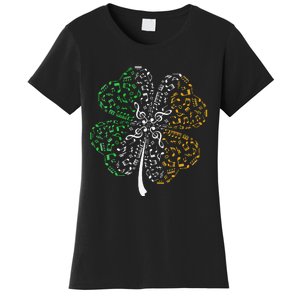 Music Note Shamrock -Music Lover St Patrick's Day Irish Flag Women's T-Shirt