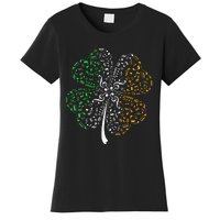 Music Note Shamrock -Music Lover St Patrick's Day Irish Flag Women's T-Shirt