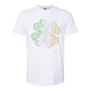 Music Note Shamrock -Music Lover St Patrick's Day Irish Flag Softstyle CVC T-Shirt