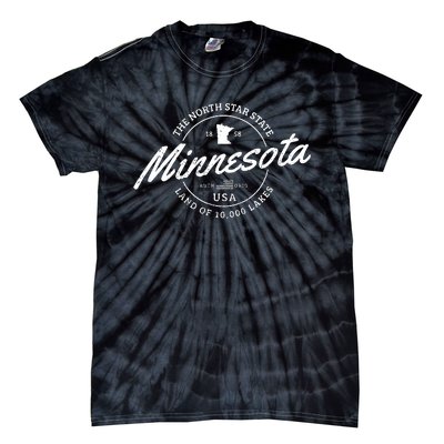 Minnesota North Star State Souvenir 10000 Lakes Gift Tie-Dye T-Shirt