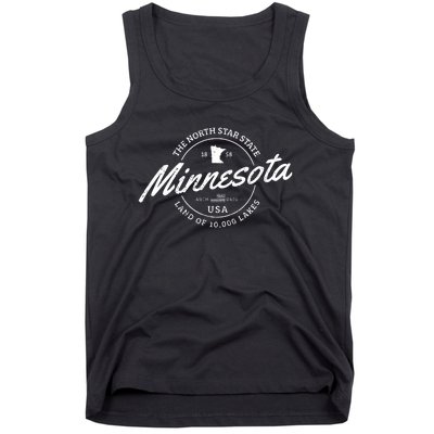 Minnesota North Star State Souvenir 10000 Lakes Gift Tank Top