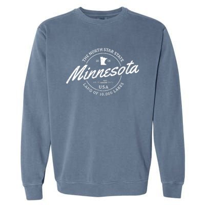 Minnesota North Star State Souvenir 10000 Lakes Gift Garment-Dyed Sweatshirt