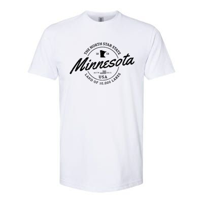 Minnesota North Star State Souvenir 10000 Lakes Gift Softstyle CVC T-Shirt