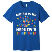 My NephewS Superpower Proud Autism Tia Autism Awareness Gift Premium T-Shirt