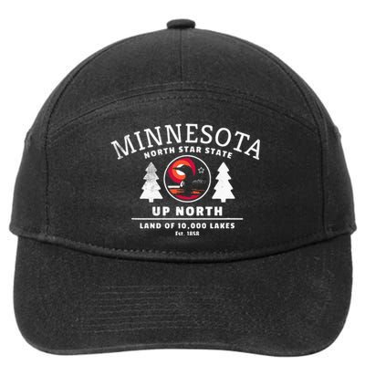 Minnesota North Star State Up North With Loon 7-Panel Snapback Hat