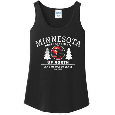 Minnesota North Star State Up North With Loon Ladies Essential Tank