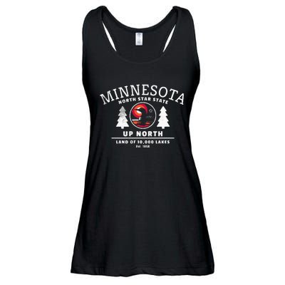 Minnesota North Star State Up North With Loon Ladies Essential Flowy Tank