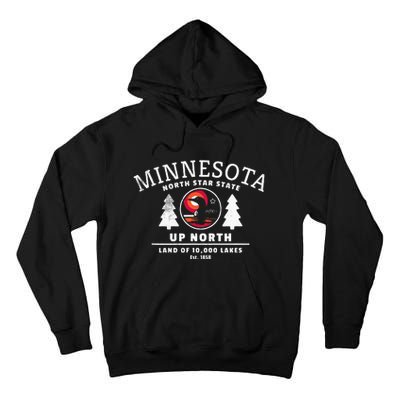 Minnesota North Star State Up North With Loon Tall Hoodie