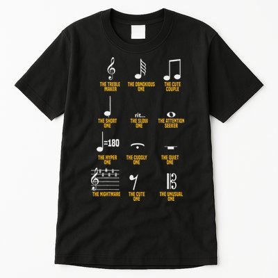 Musical Notes Symbol Definition Humor Musician Tall T-Shirt