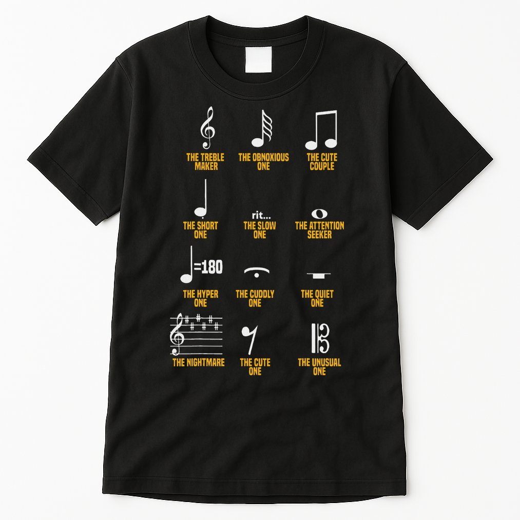 Musical Notes Symbol Definition Humor Musician Tall T-Shirt