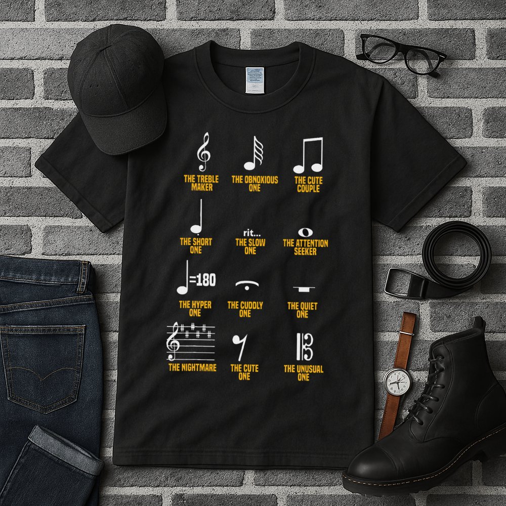 Musical Notes Symbol Definition Humor Musician Tall T-Shirt