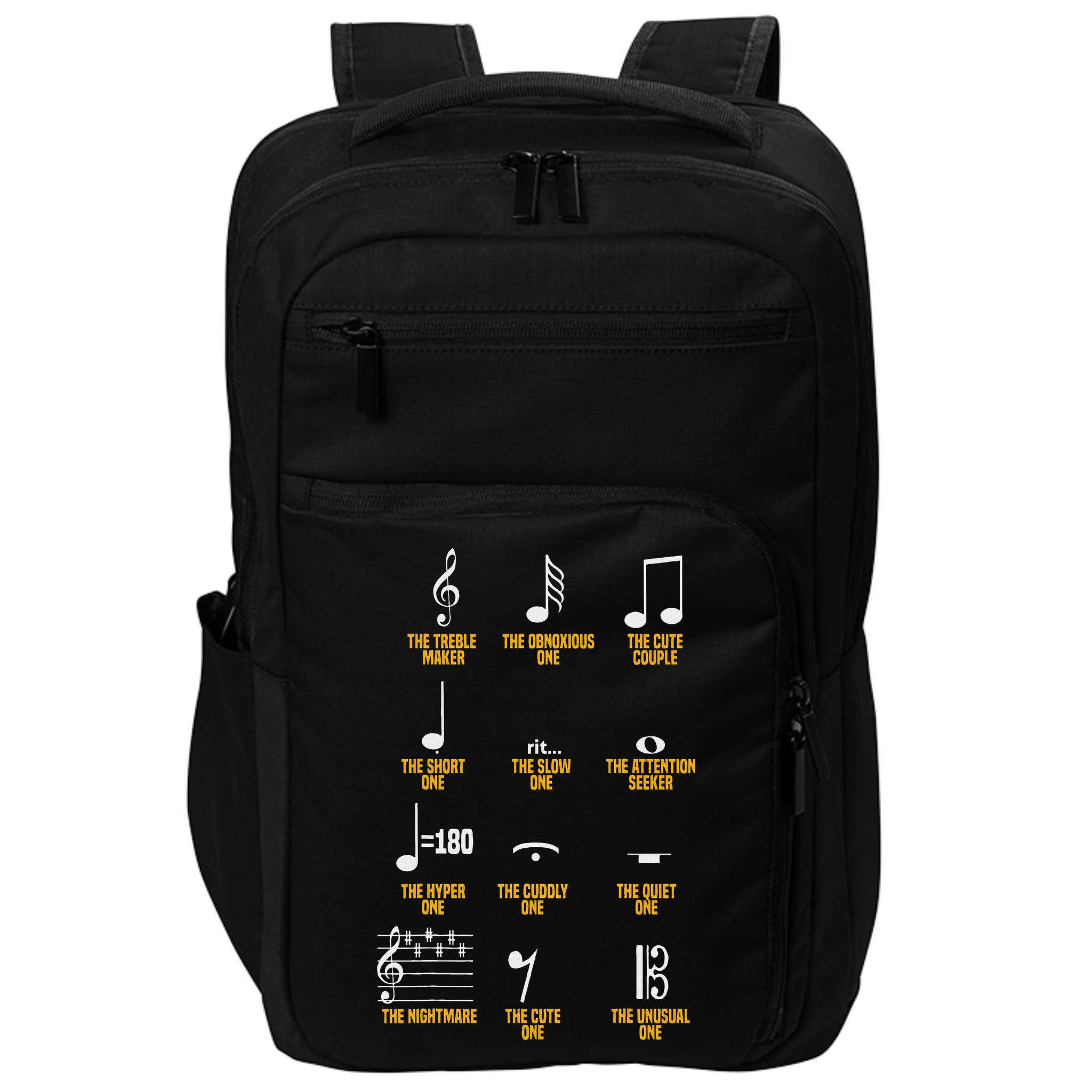 Musical Notes Symbol Definition Humor Musician Impact Tech Backpack