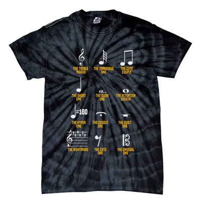 Musical Notes Symbol Definition Humor Musician Tie-Dye T-Shirt
