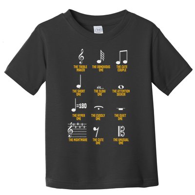 Musical Notes Symbol Definition Humor Musician Toddler T-Shirt