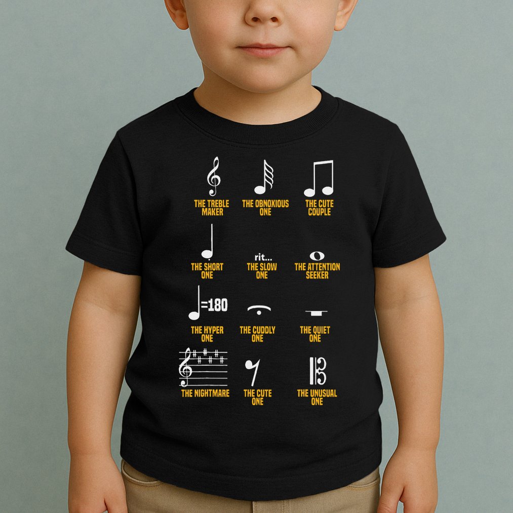 Musical Notes Symbol Definition Humor Musician Toddler T-Shirt