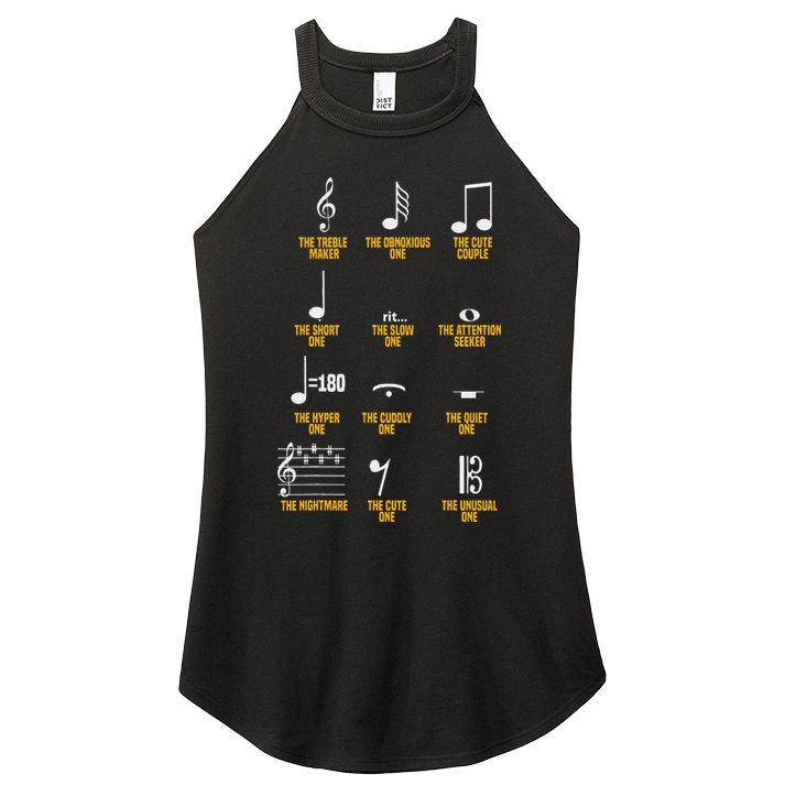 Musical Notes Symbol Definition Humor Musician Women's Perfect Tri Rocker Tank