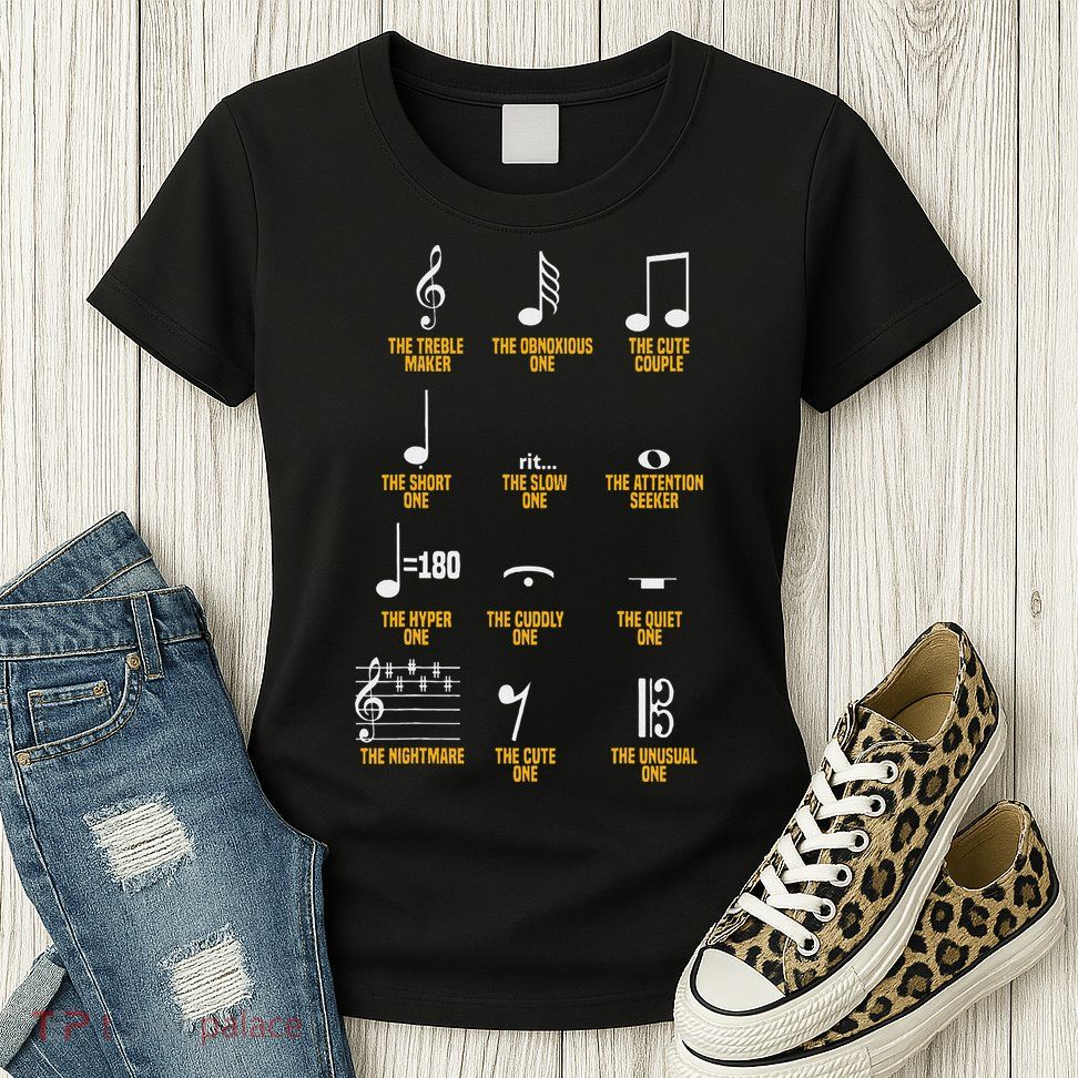 Musical Notes Symbol Definition Humor Musician Womens T-Shirt
