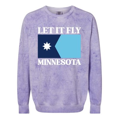 Minnesotas New State Flag Colorblast Crewneck Sweatshirt