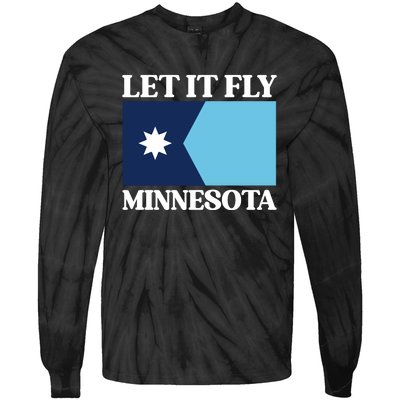 Minnesotas New State Flag Tie-Dye Long Sleeve Shirt