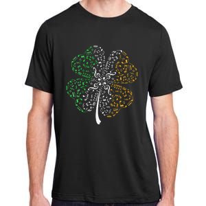 Music Note Shamrock Music Lover St Patrick's Day Adult ChromaSoft Performance T-Shirt