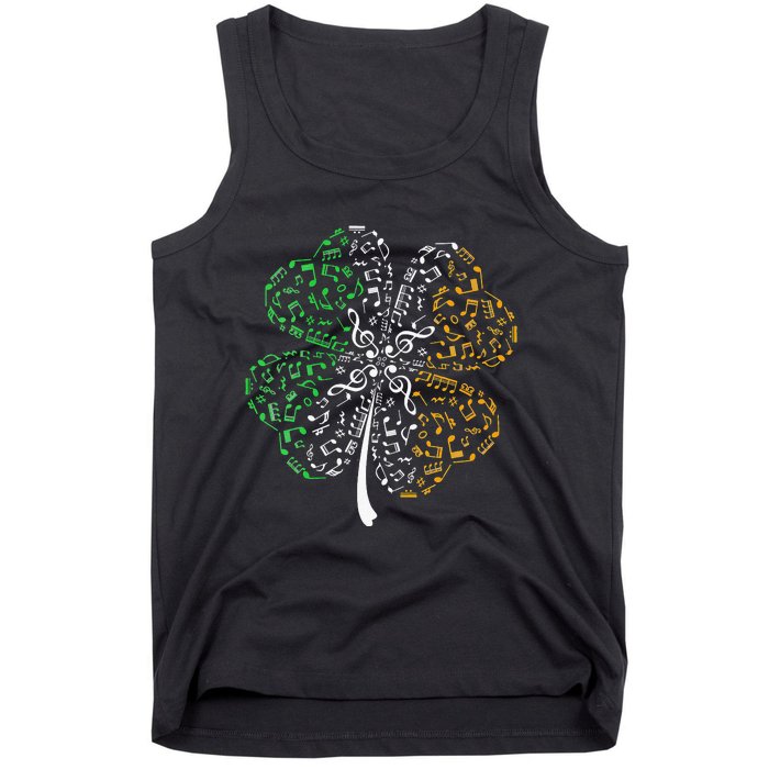 Music Note Shamrock Music Lover St Patrick's Day Tank Top