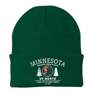 Minnesota North Star State Up North With Loon Knit Cap Winter Beanie