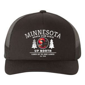 Minnesota North Star State Up North With Loon Yupoong Adult 5-Panel Trucker Hat