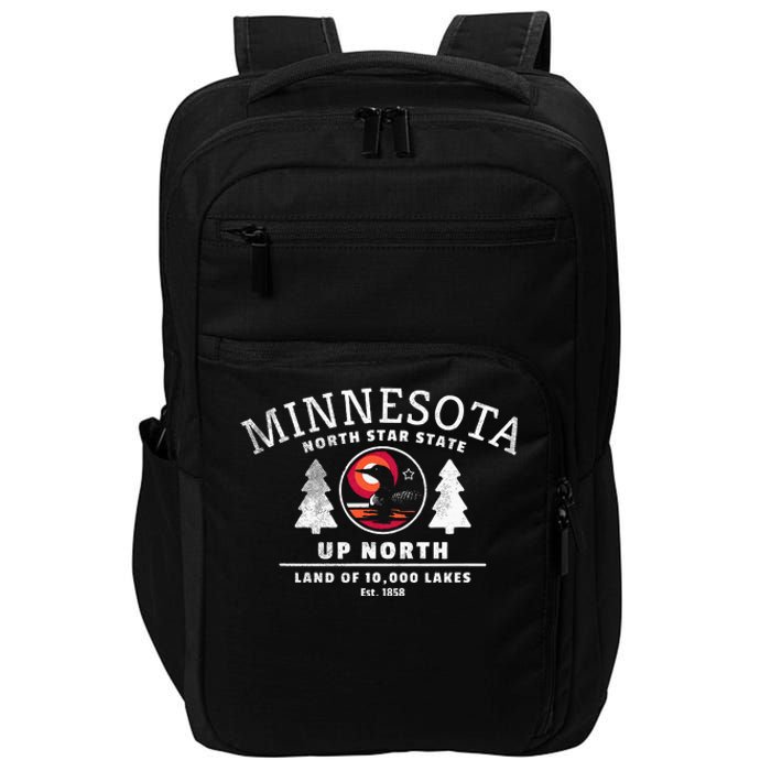 Minnesota North Star State Up North With Loon Impact Tech Backpack