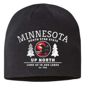 Minnesota North Star State Up North With Loon Sustainable Beanie