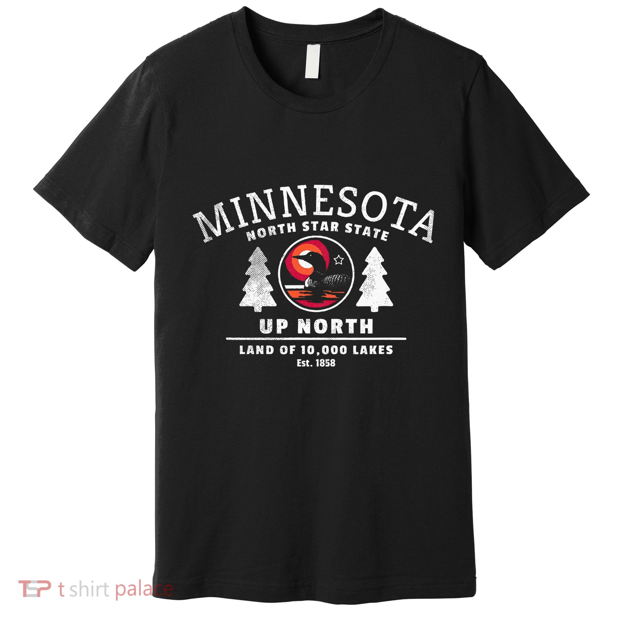 Minnesota North Star State Up North With Loon Premium T-Shirt