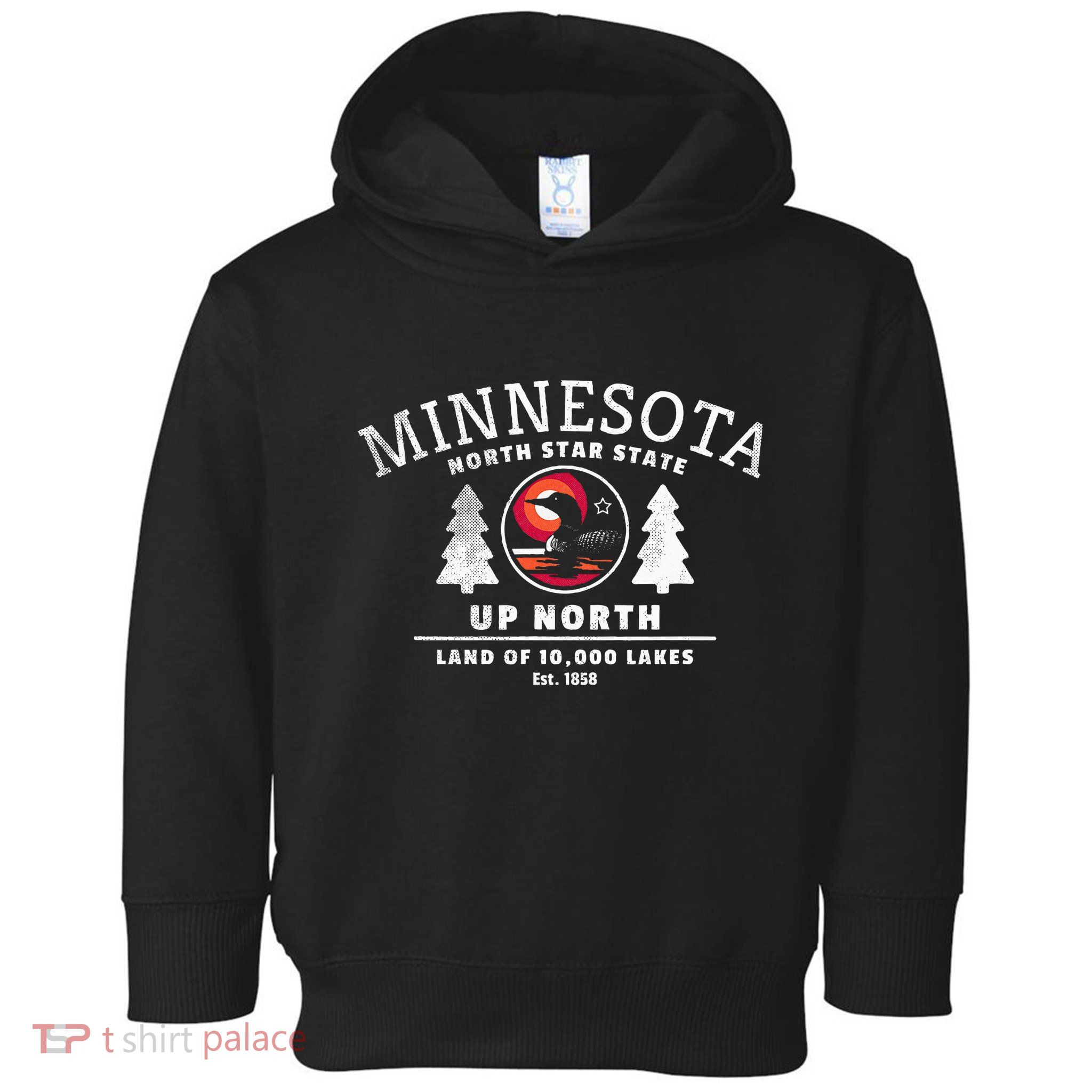 Minnesota North Star State Up North With Loon Toddler Hoodie