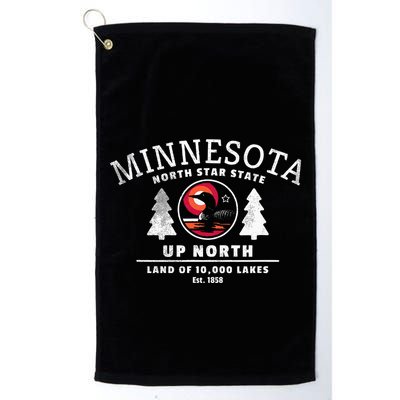 Minnesota North Star State Up North With Loon Golf Towel