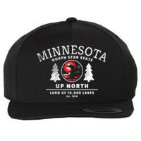 Minnesota North Star State Up North With Loon Wool Snapback Cap