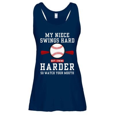 My Niece Swings Hard But I Swing Ladies Essential Flowy Tank