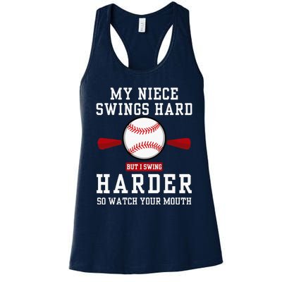 My Niece Swings Hard But I Swing Women's Racerback Tank