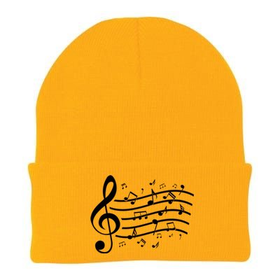 Music Notes Treble Clef Musician Gift Idea Music Gift Knit Cap Winter Beanie