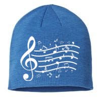 Music Notes Treble Clef Musician Gift Idea Music Gift Sustainable Beanie