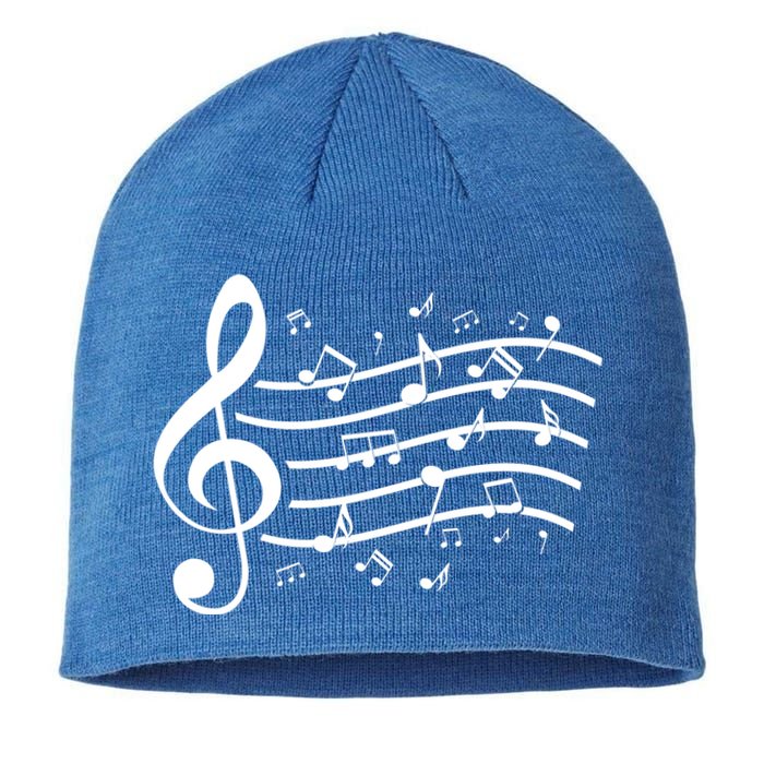 Music Notes Treble Clef Musician Gift Idea Music Gift Sustainable Beanie