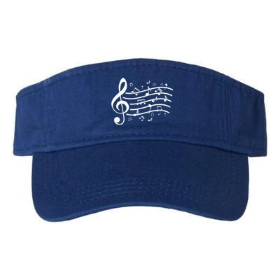 Music Notes Treble Clef Musician Gift Idea Music Gift Valucap Bio-Washed Visor